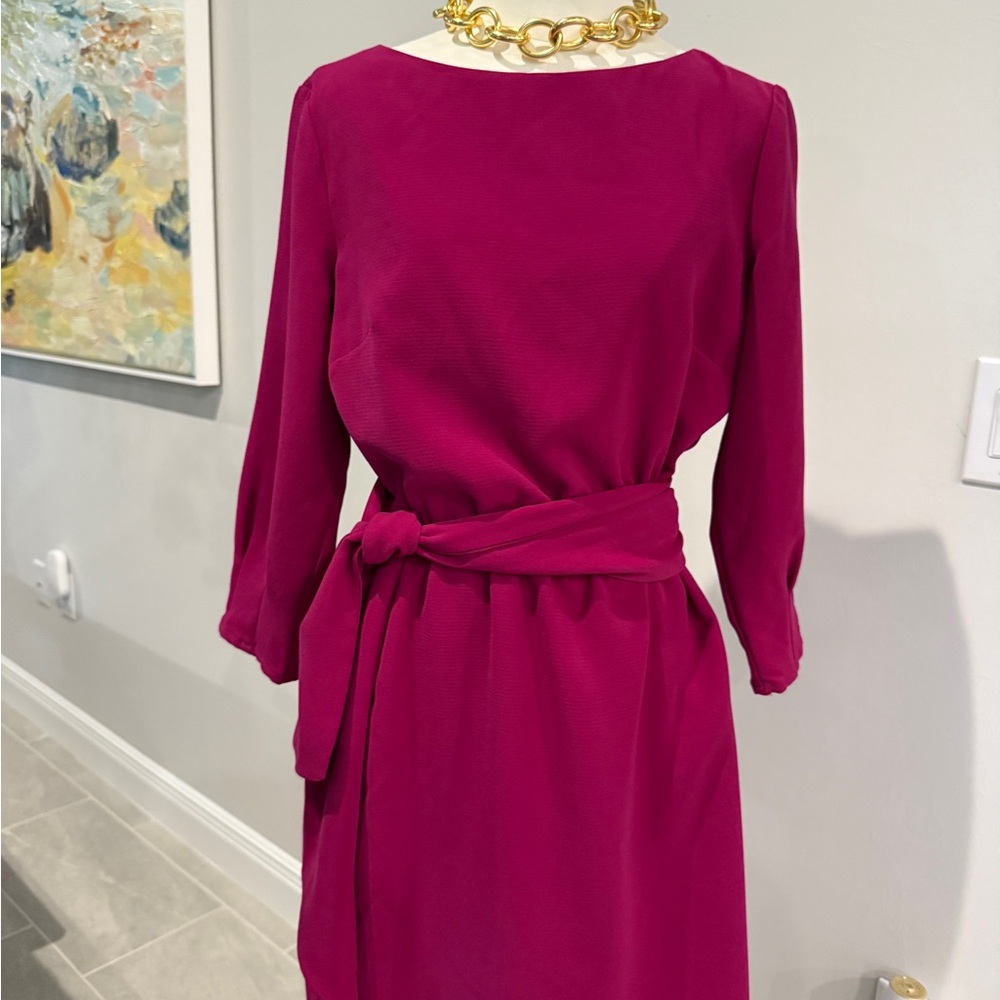 Vince Camuto Pink Sheath Dress Long Sleeve Bateau